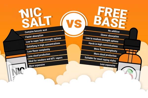 phân biệt giữa tinh dầu Freebase và Salt Nic