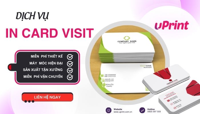 đánh giá dịch vụ in card visit tại Uprint