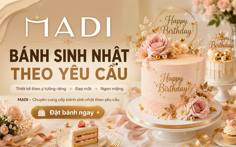 mua bánh sinh nhật tiệm bánh madi
